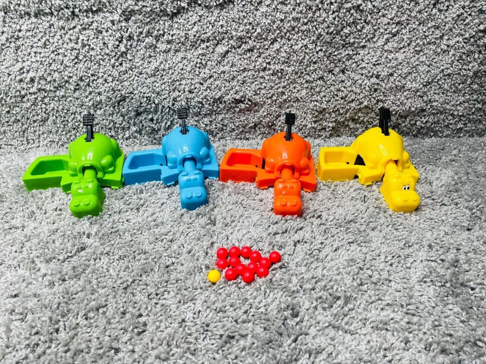 Hasbro Hungry Hungry Hippos Board Game Replacement Parts Set Of 4